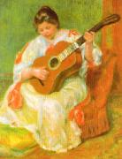 Pierre Renoir Woman with Guitar painting